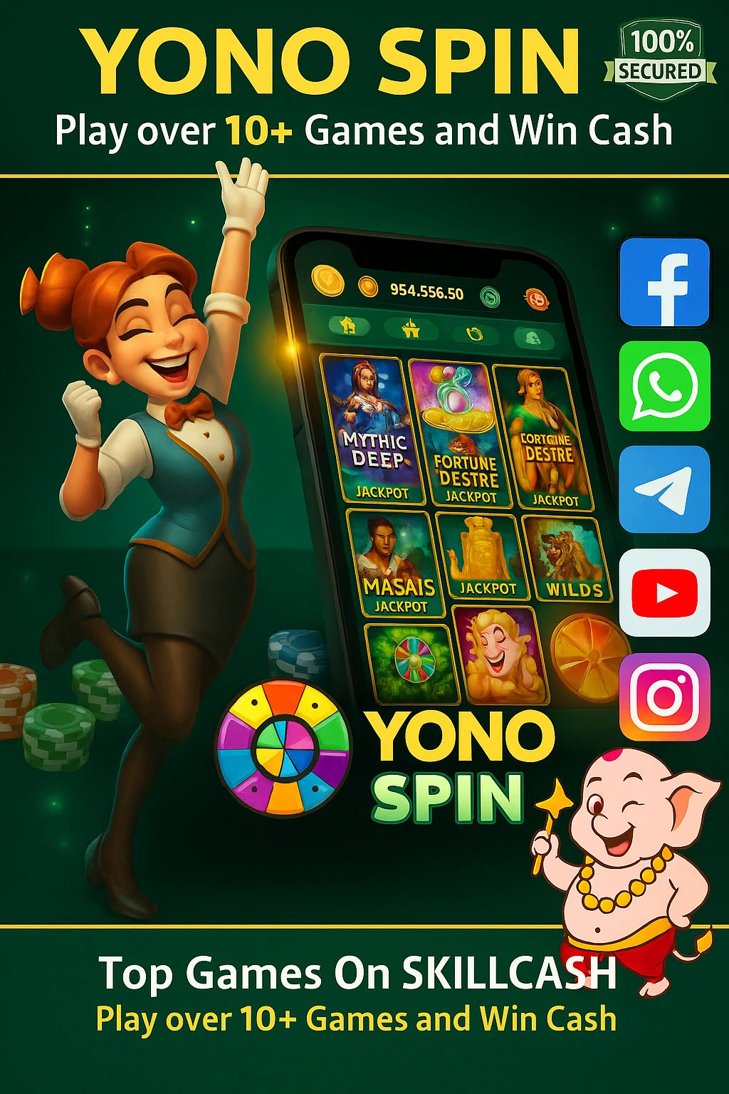 Yono Spin Poster – Win ₹50–₹500 Bonus, UPI Withdraw from ₹100